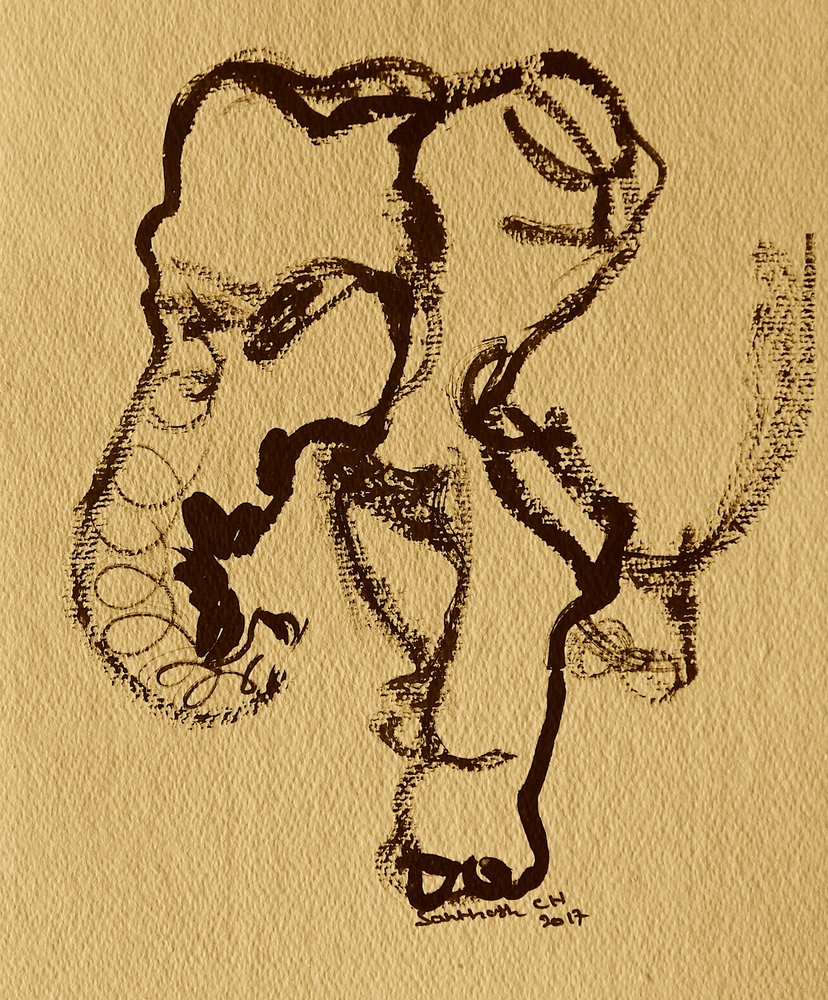 Testa astratta di elefante da Santhosh ch