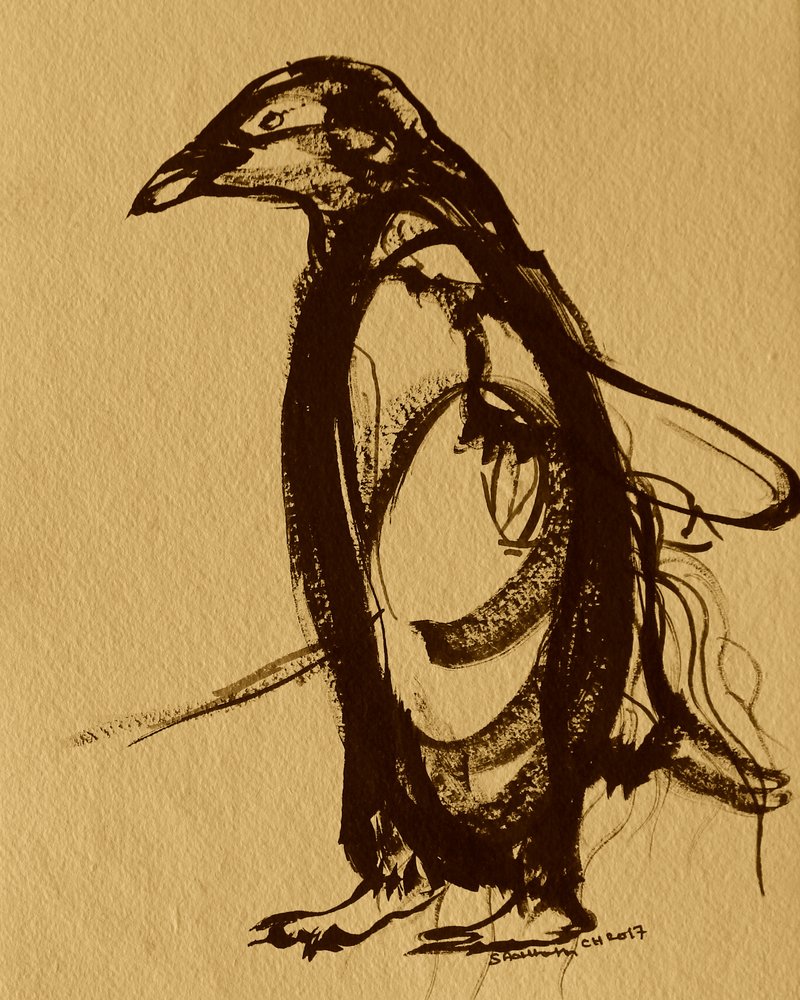 Pinguino a pennellate da Santhosh ch