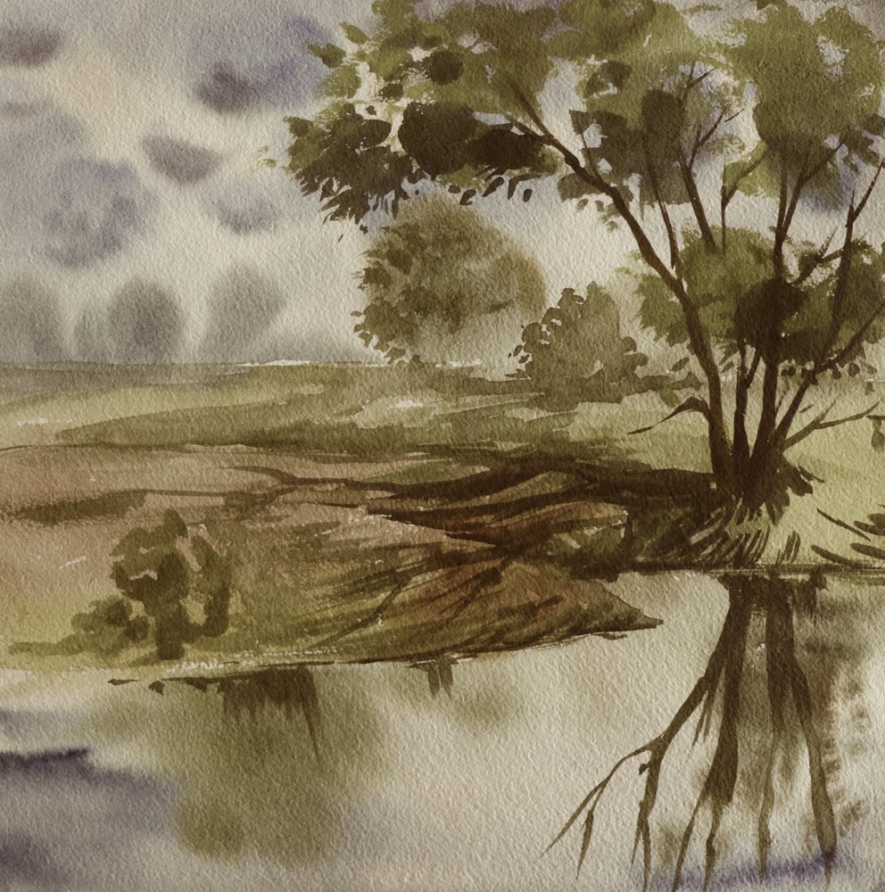 Riflesso sul fiume tranquillo da Santhosh ch