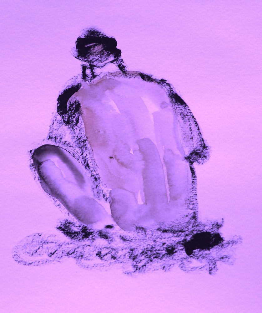 Nudo viola contemplativo da Santhosh ch