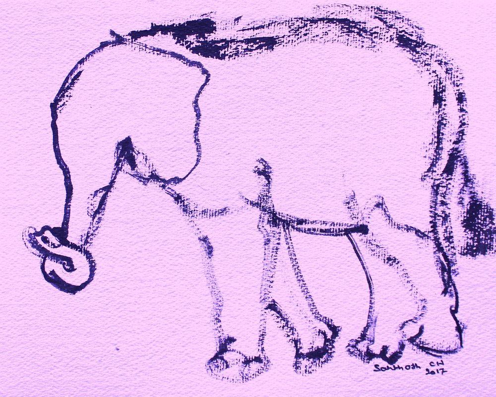Disegno di un elefante curioso da Santhosh ch