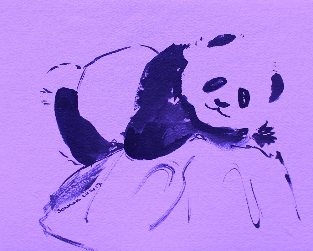 Simpatico panda viola da Santhosh ch