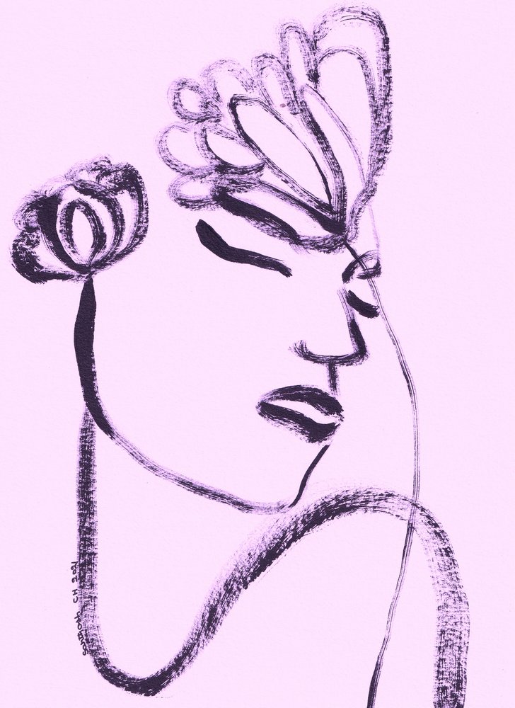 Fiore femminile sognante da Santhosh ch