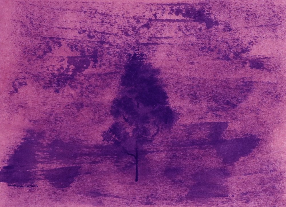 Paesaggio viola sognante da Santhosh ch