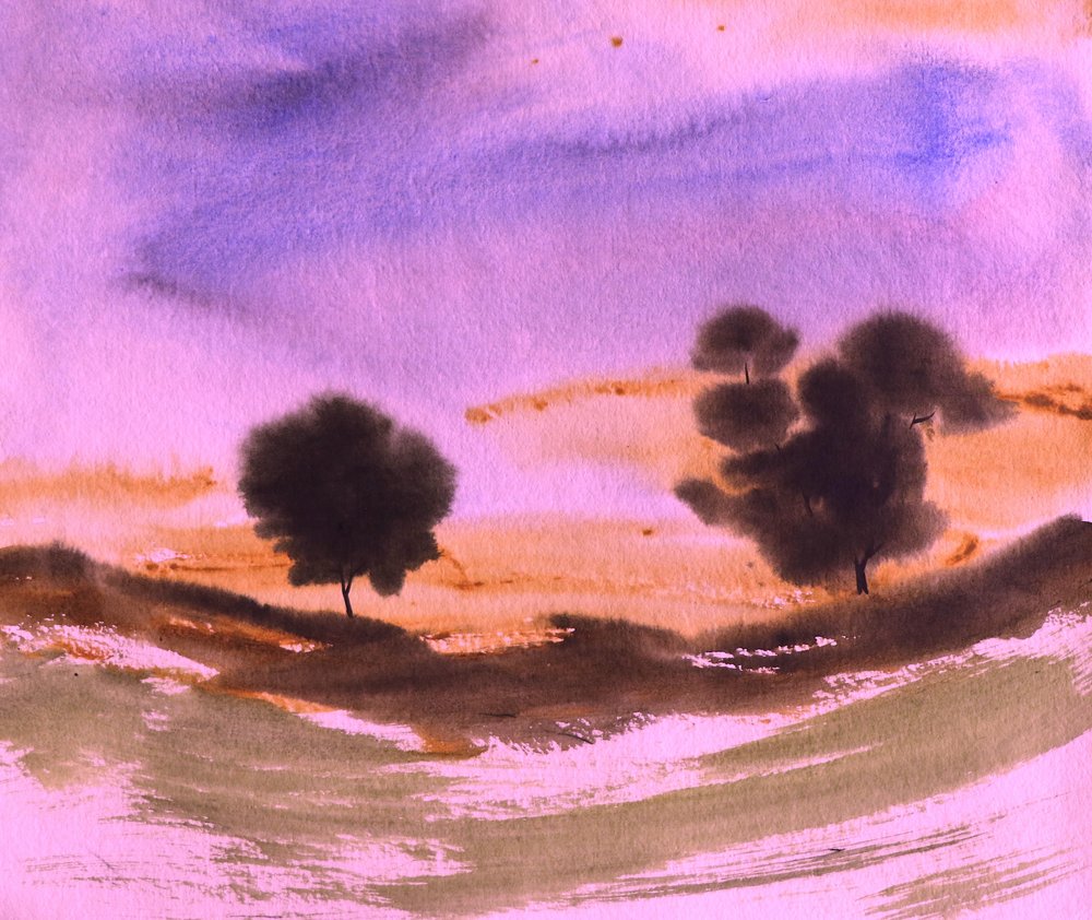 Paesaggio da sogno al tramonto da Santhosh ch