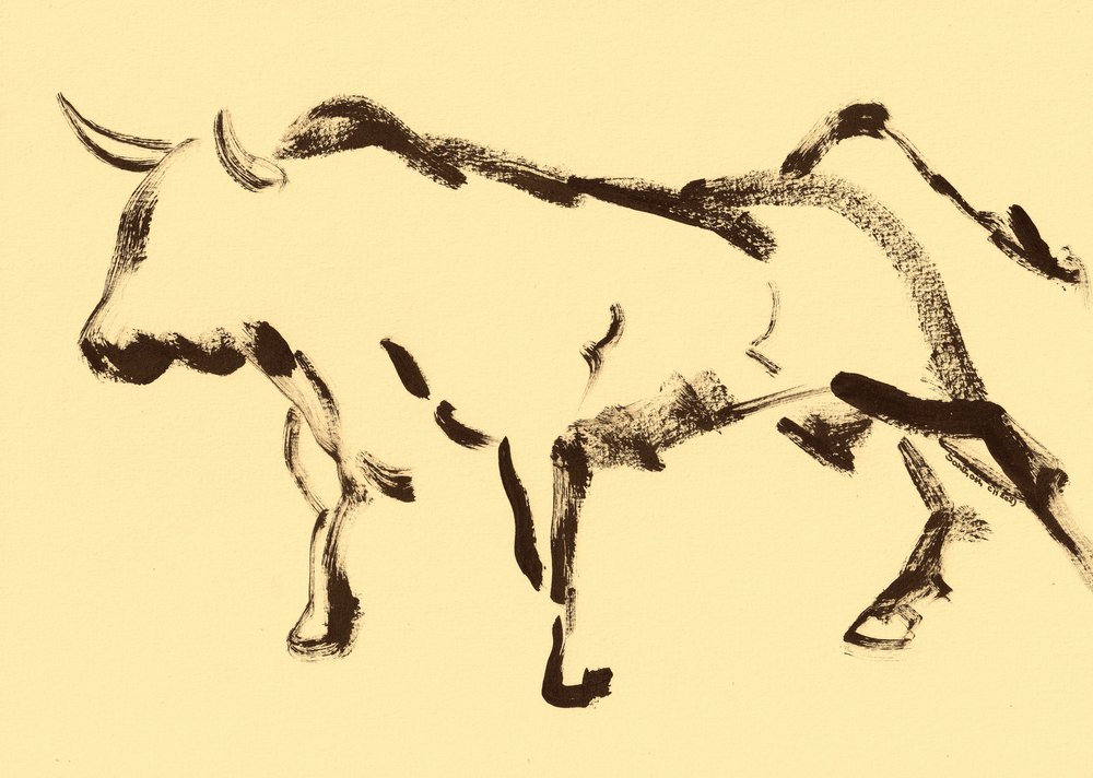 Schizzo dinamico di toro da Santhosh ch