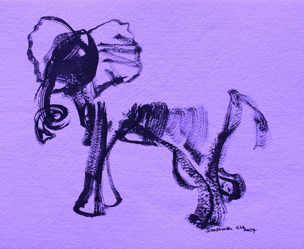 Elefante viola dinamico da Santhosh ch