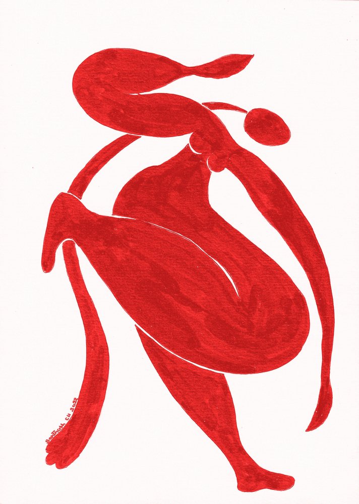 Figura rossa dinamica da Santhosh ch
