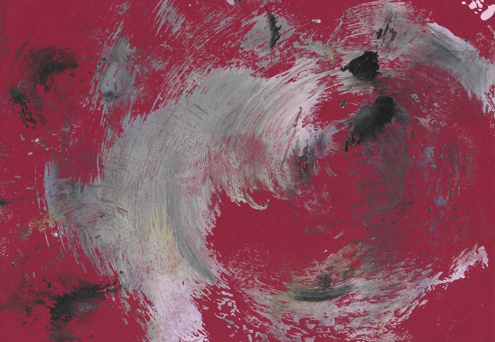 Dinamiche pennellate rosse da Santhosh ch