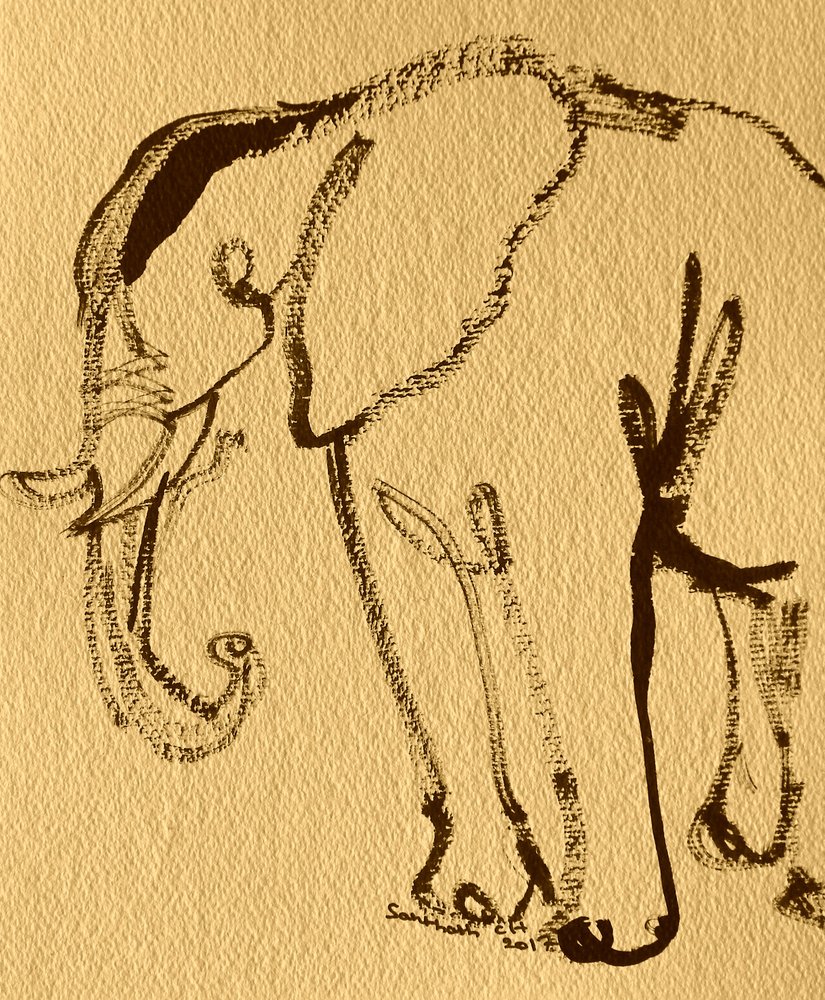 Disegno elegante di elefante da Santhosh ch
