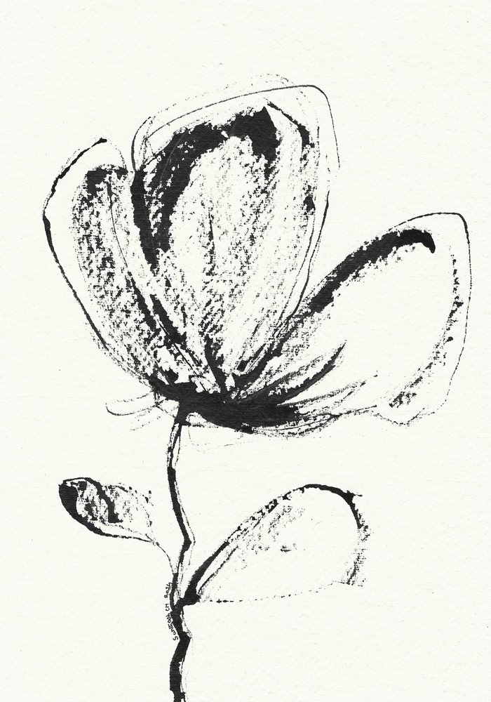 Fiore espressivo a inchiostro da Santhosh ch