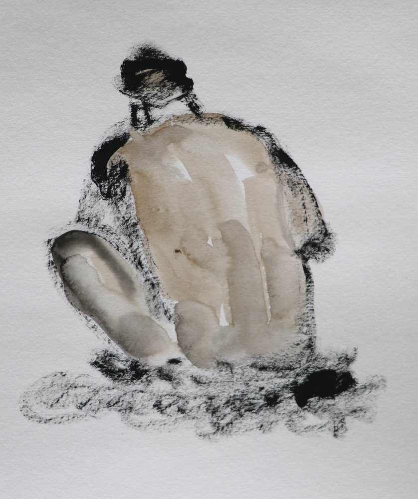 Schizzo espressivo di una figura nuda da Santhosh ch