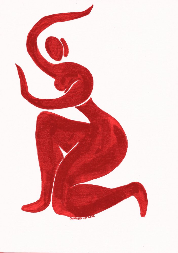 Nudo rosso fluente da Santhosh ch