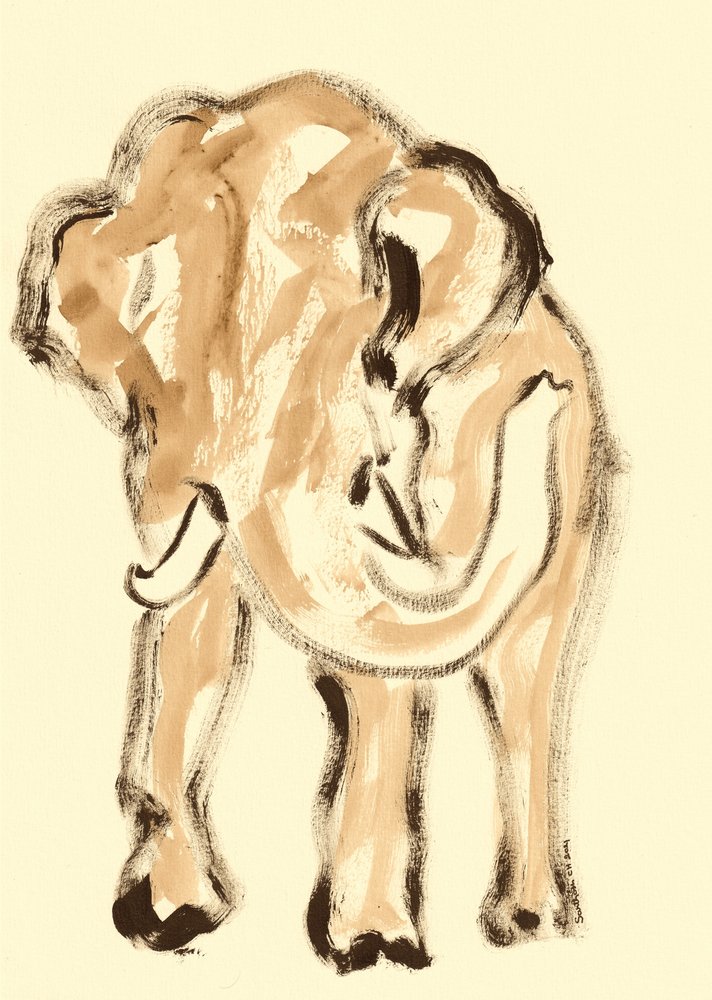 Elefante astratto gentile da Santhosh ch
