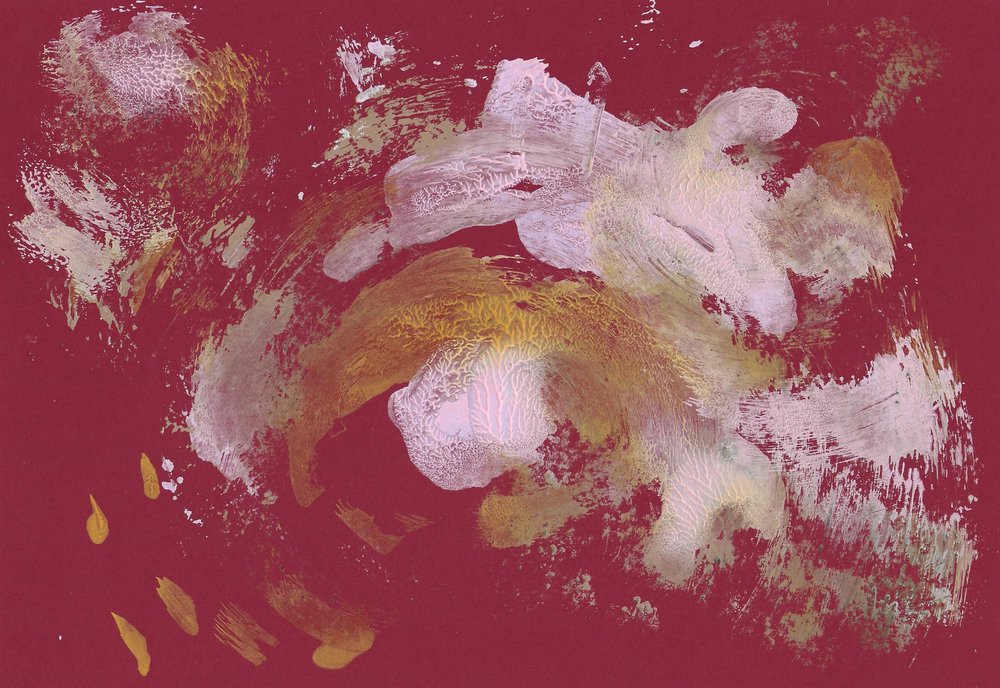 Astrazione rosso dorata da Santhosh ch