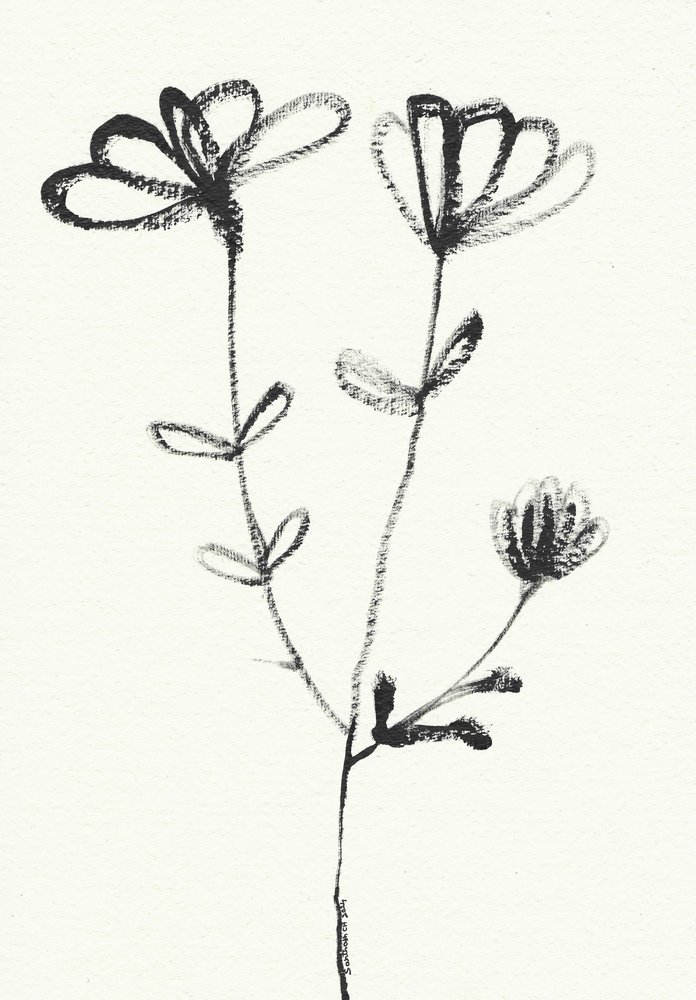 Schizzo floreale minimalista da Santhosh ch