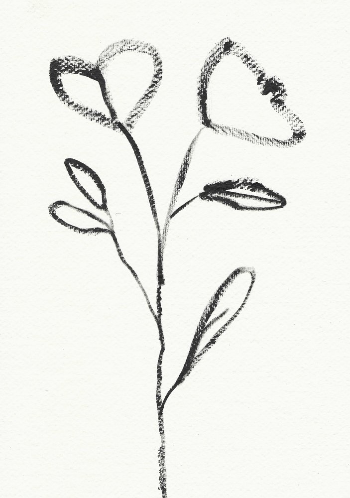 Schizzo floreale minimalista da Santhosh ch