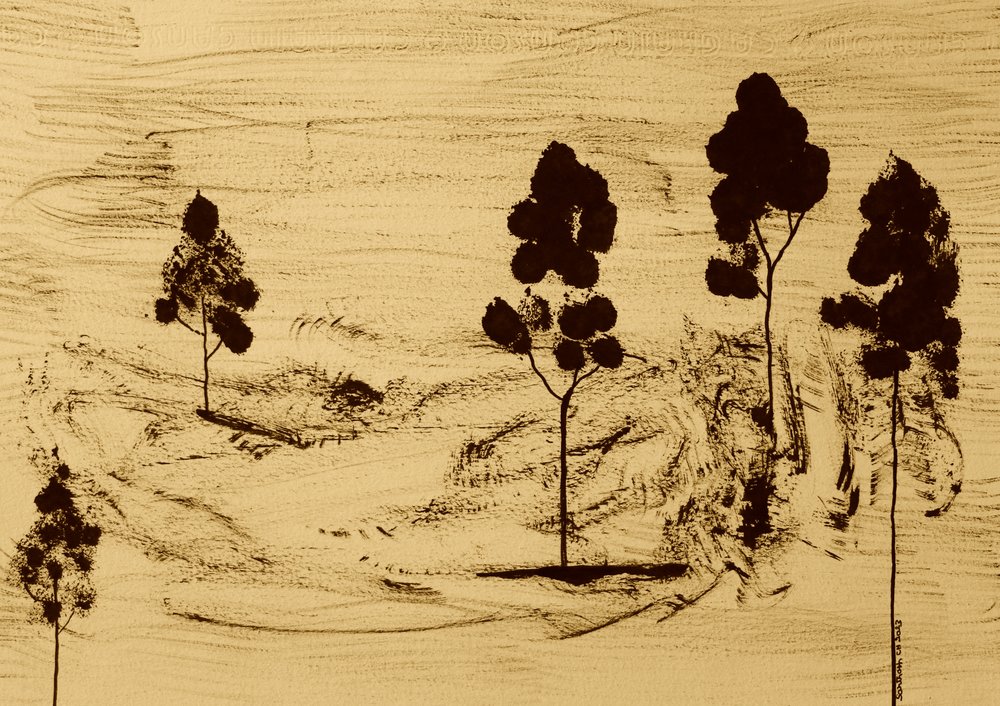 Paesaggio minimalista in seppia da Santhosh ch