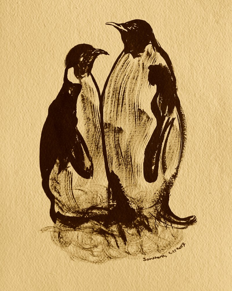 Ritratto di famiglia di pinguini da Santhosh ch