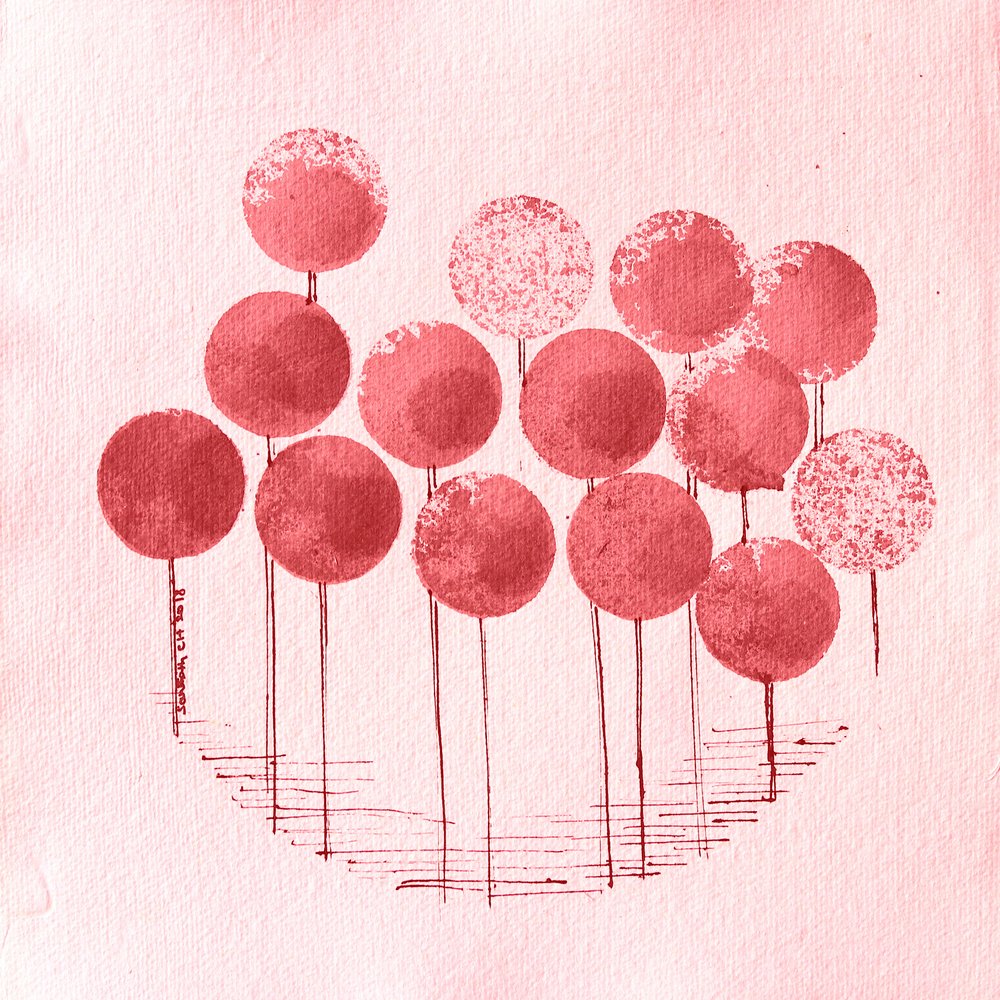 Fioriture circolari rosse da Santhosh ch