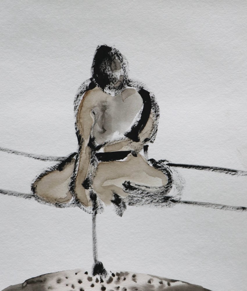Schizzo di meditazione samurai da Santhosh ch