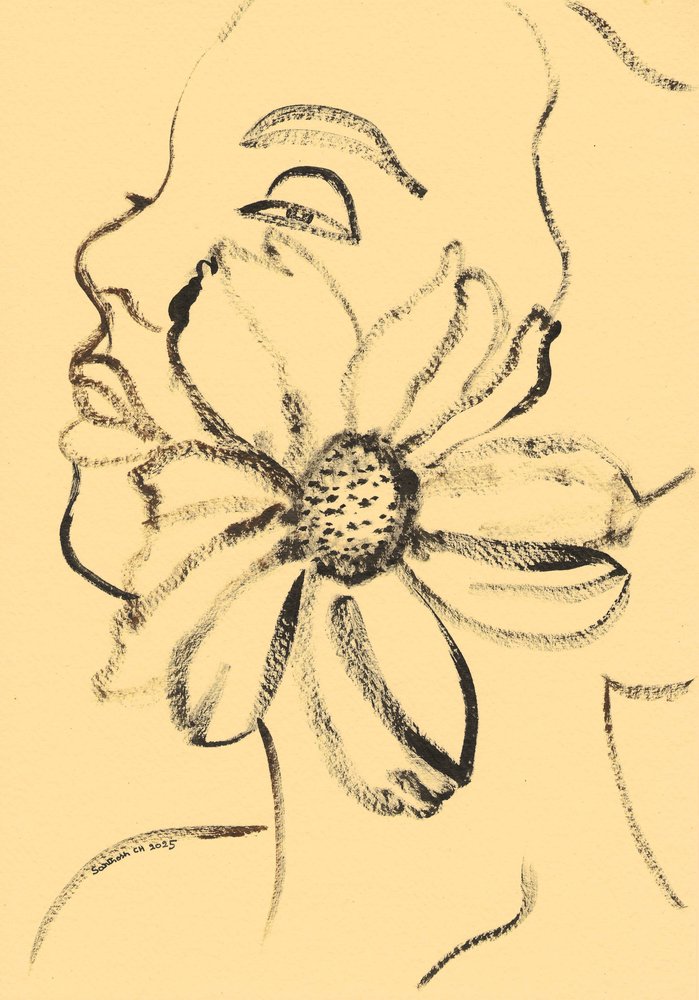 Volto sereno in fiore da Santhosh ch