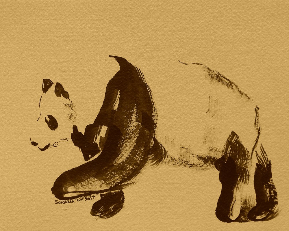 Dolce passeggiata del panda da Santhosh ch