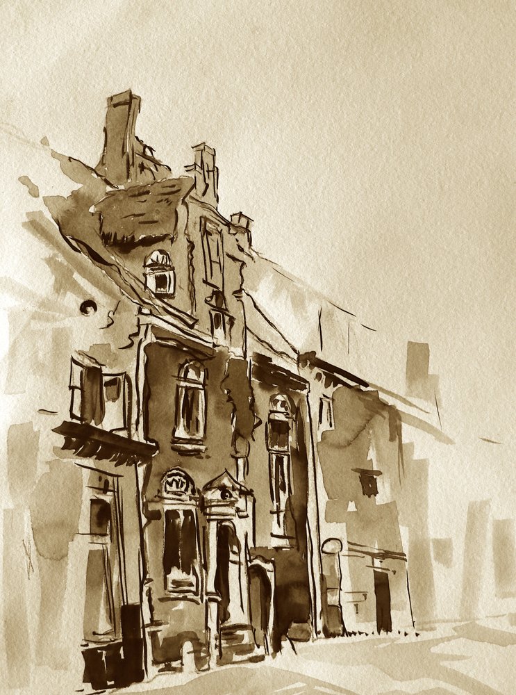 Edificio cittadino seppia vintage da Santhosh ch