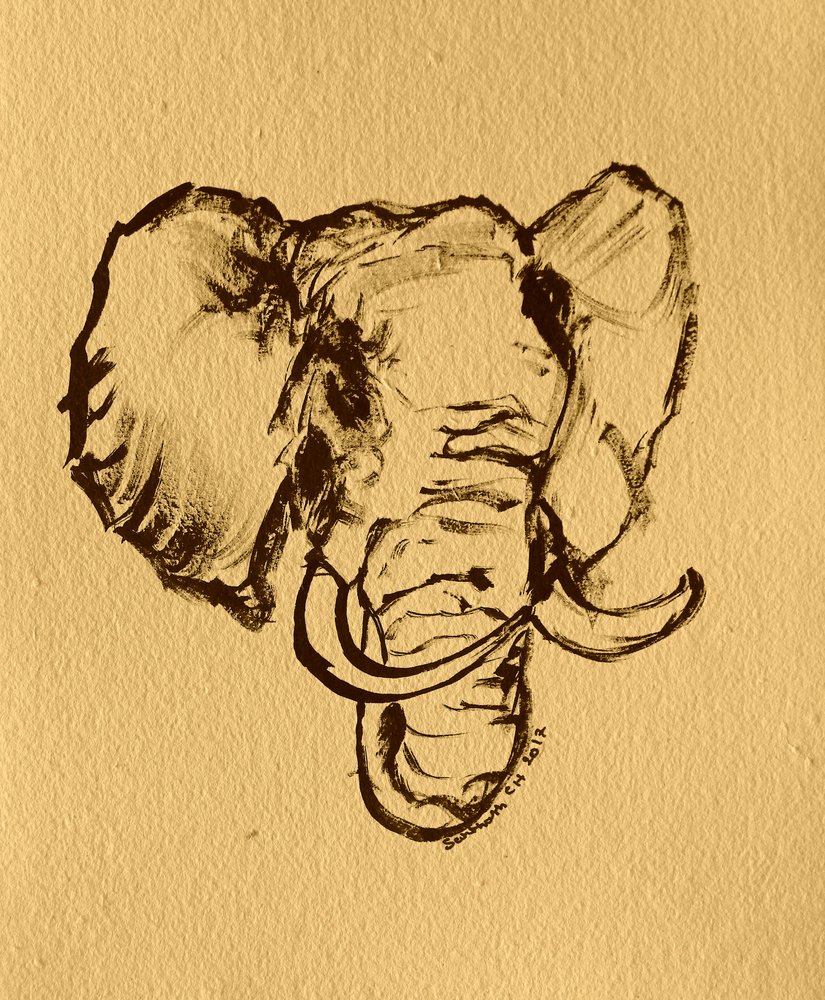 Schizzo di elefante selvaggio da Santhosh ch