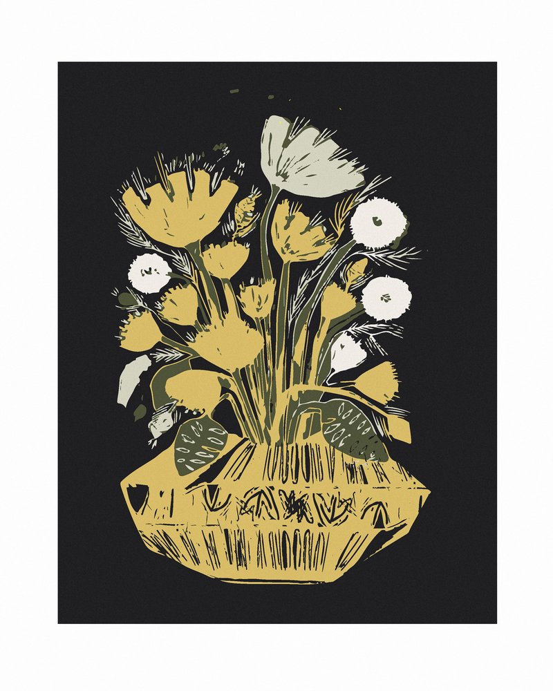 Fiori dorati in stile rustico da Sarah Fitzgerald