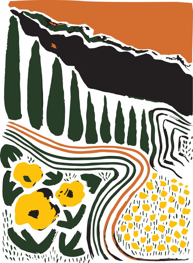 Paesaggio con cipressi toscani da Sarah Fitzgerald