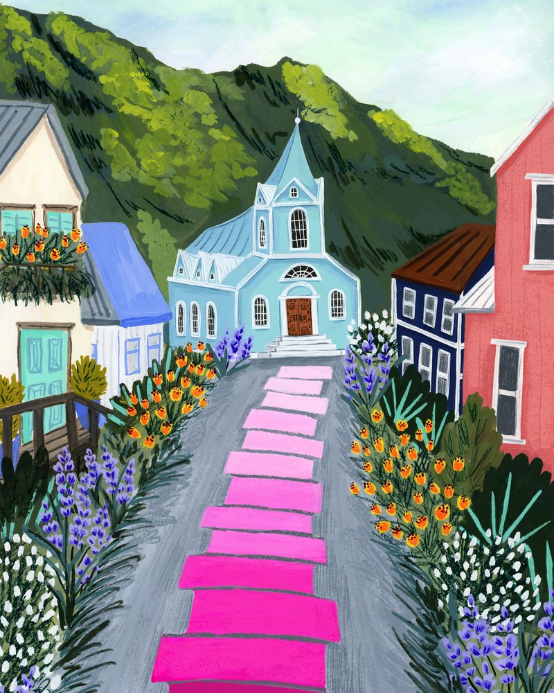 Blue Church Village da Sarah Gesek