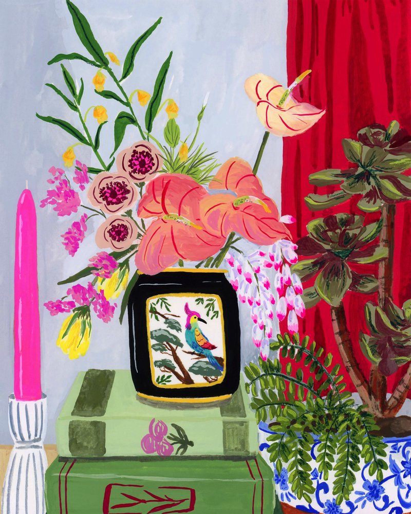 Viva natura floreale dai colori vivaci da Sarah Gesek