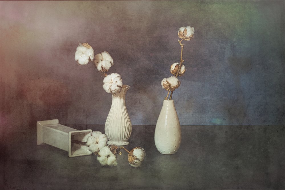 Vasi in cotone naturale da Saskia Dingemans