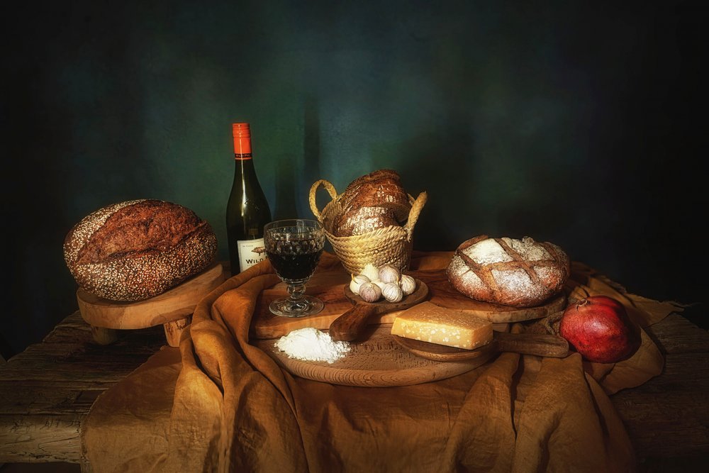 Pane rustico e vino da Saskia Dingemans
