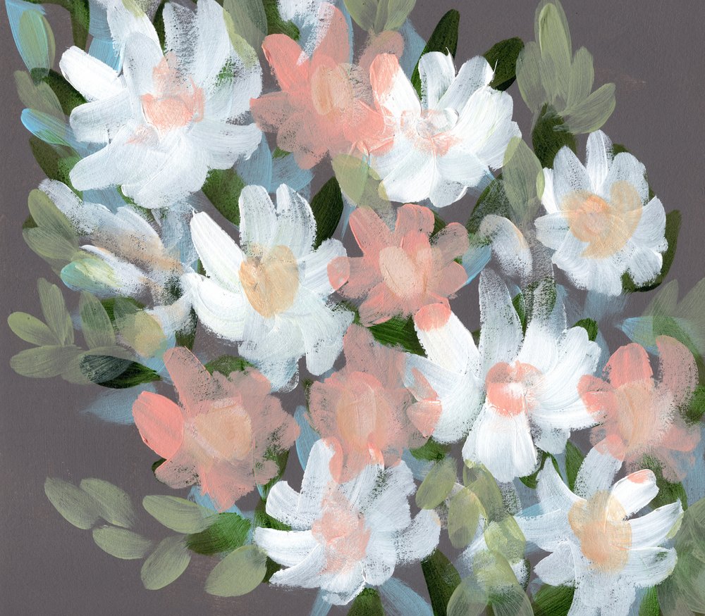 Mazzo di fiori dai toni smorzati da Shelley Hampe
