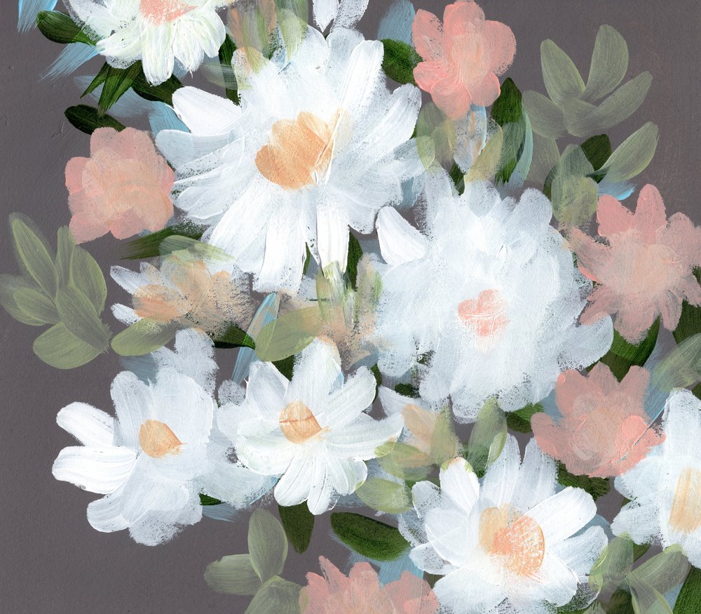 Soffici fiori rosa e bianchi da Shelley Hampe