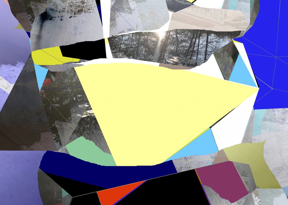 Collage astratto sulla luce del sole da Stefan Fransson