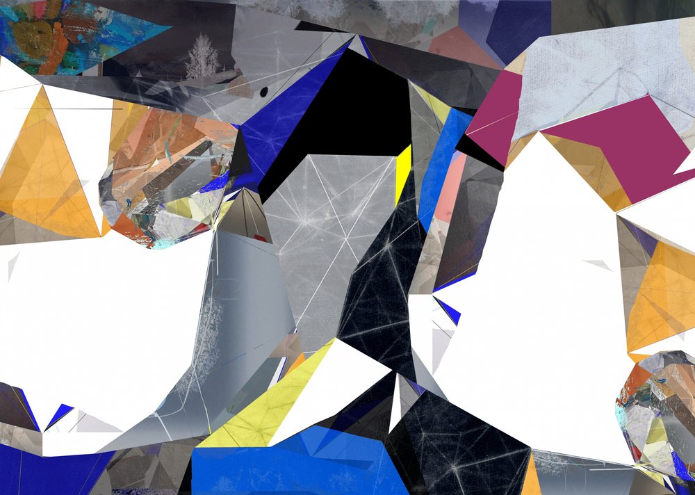 Collage geometrico dinamico da Stefan Fransson