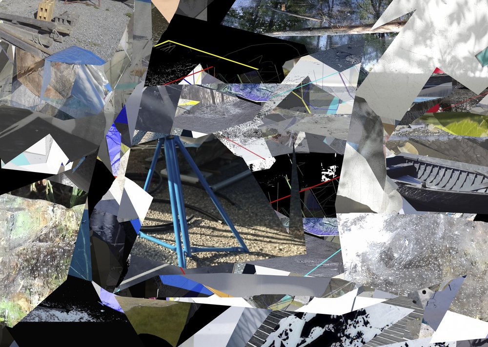 Collage urbano geometrico da Stefan Fransson