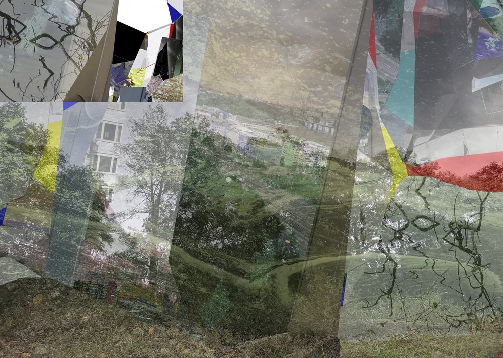 Paesaggio urbano surreale a strati da Stefan Fransson