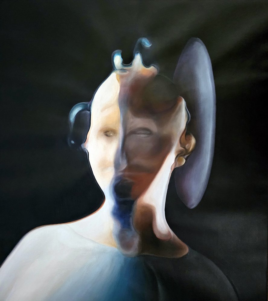 Enigmatica testa astratta da Stefano Mazzolini