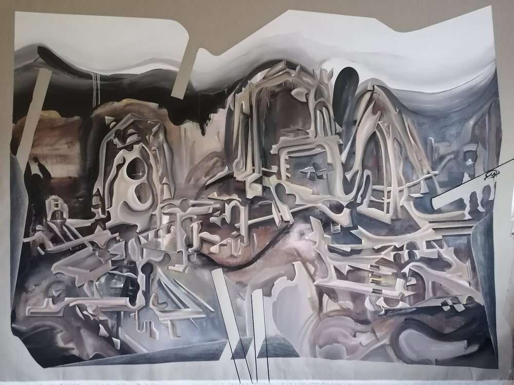 Paesaggio urbano astratto futuristico da Stefano Mazzolini