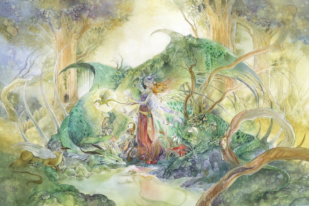 Fata e drago della foresta da Stephanie Law
