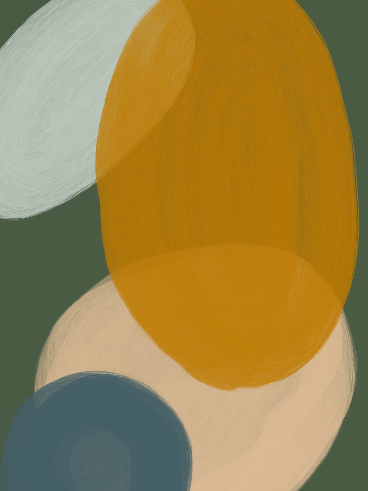 Forme astratte dai toni terrosi da Studio Palette