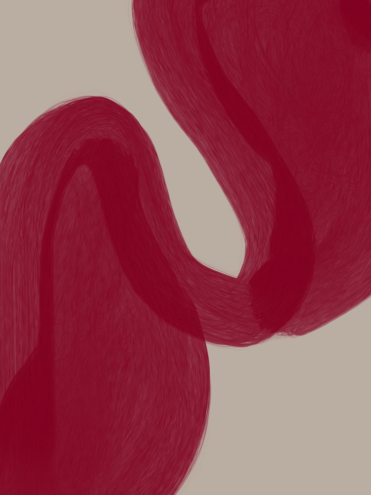 Curve rosse sinuose da Studio Palette