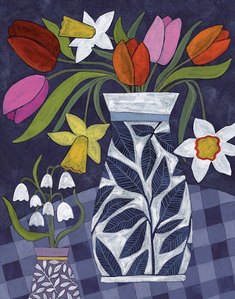 Fiori primaverili dai colori vivaci da Susan Black