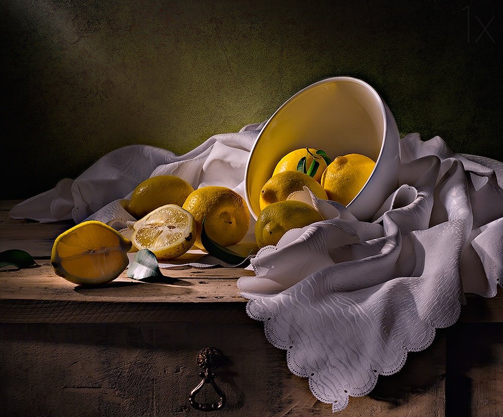 Natura morta rustica con limoni da Svetlana L