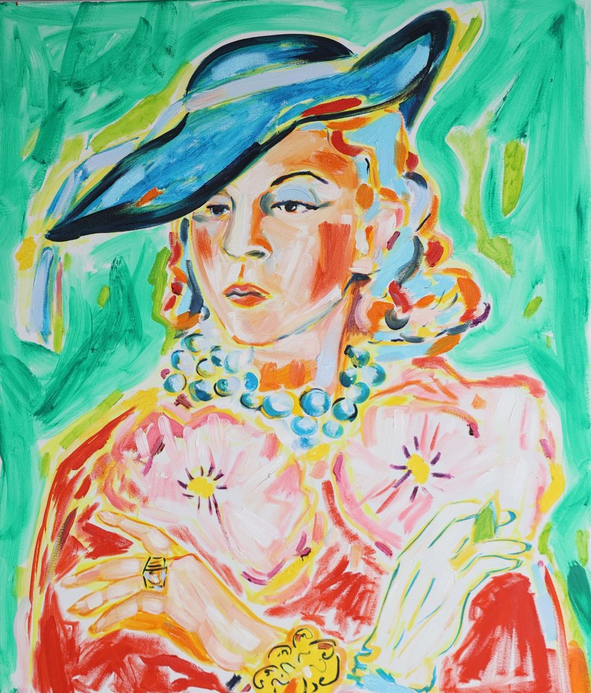 Elegante cappello blu da donna da Tamara Jare