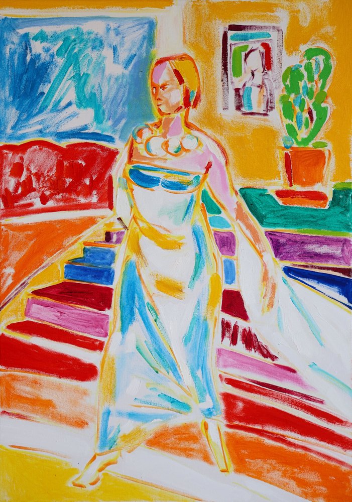 Autoritratto ispirato a Gerhard Richter, Tamara Jare, olio su tela da Tamara Jare